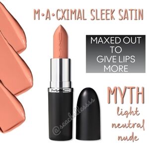 Mac Cosmetics Sleek Satin Lipstick Myth Neutral Nude Brand New in Box Authentic
